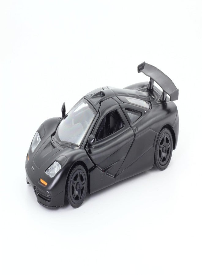 آر إم زد سيتي سيارة ماكلارين إف 1 موديل 1992 من آر إم زد سيتي، مصنوعة من المعدن المصبوب، مقاس 5 بوصات، بمقياس 1:34 | سيارة مرخصة قابلة للتحصيل مع أبواب قابلة للفتح وآلية سحب للخلف | سلسلة عالمية للأطفال ومحبي السيارات | أسود مطفي - Image 2